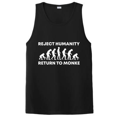 Reject Humanity Return To Monke Funny Meme Monkey Evolution PosiCharge Competitor Tank