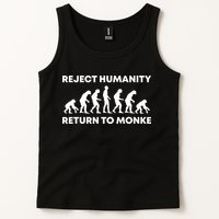 Reject Humanity Return To Monke Funny Meme Monkey Evolution Tank Top
