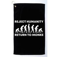 Reject Humanity Return To Monke Funny Meme Monkey Evolution Golf Towel