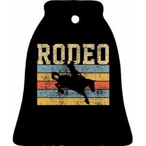 Rodeo Horse Riding Retro Western Country Ceramic Bell Ornament