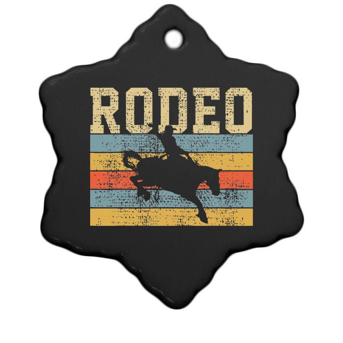 Rodeo Horse Riding Retro Western Country Ceramic Star Ornament