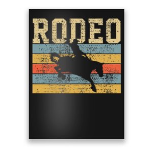 Rodeo Horse Riding Retro Western Country Poster