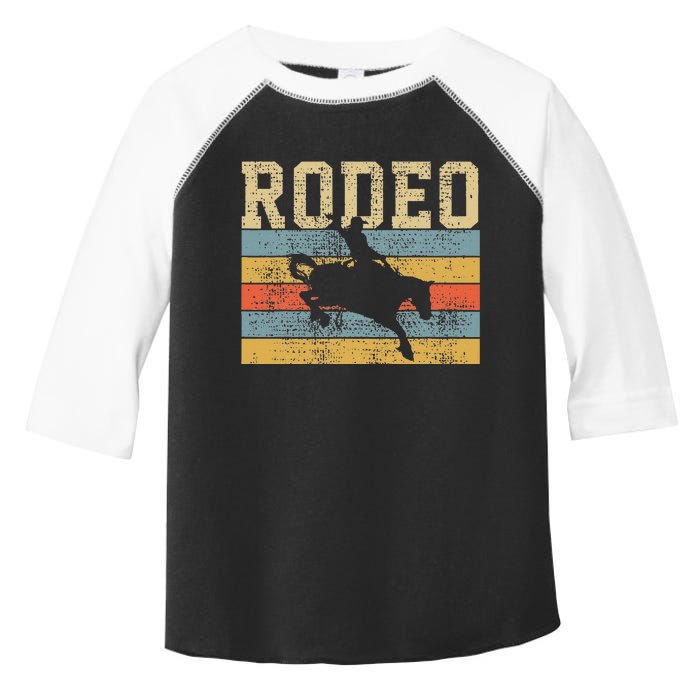 Rodeo Horse Riding Retro Western Country Toddler Fine Jersey T-Shirt