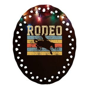 Rodeo Horse Riding Retro Western Country Ceramic Oval Ornament