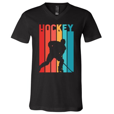 Retro Hockey V-Neck T-Shirt