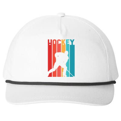 Retro Hockey Snapback Five-Panel Rope Hat