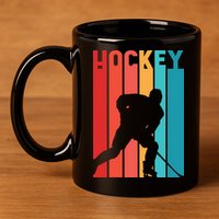 Retro Hockey 11oz C Handle Ceramic Mug