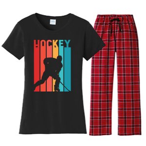 Retro Hockey Women's Flannel Pajama Set