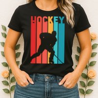 Retro Hockey Womens T-Shirt