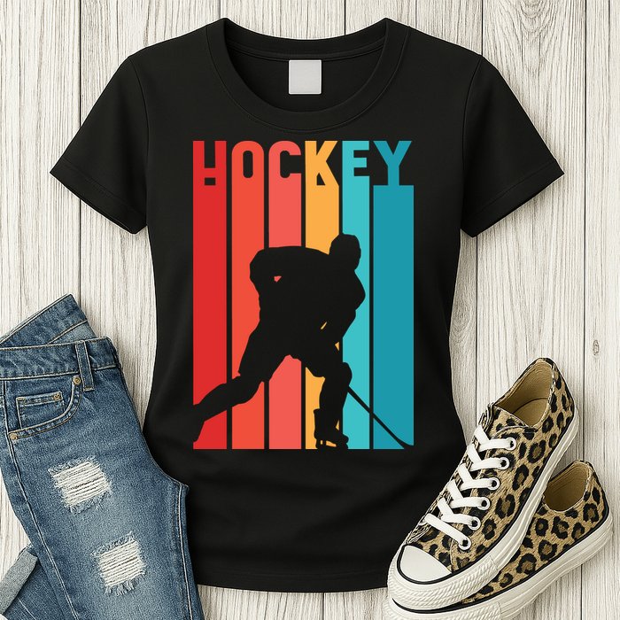 Retro Hockey Womens T-Shirt