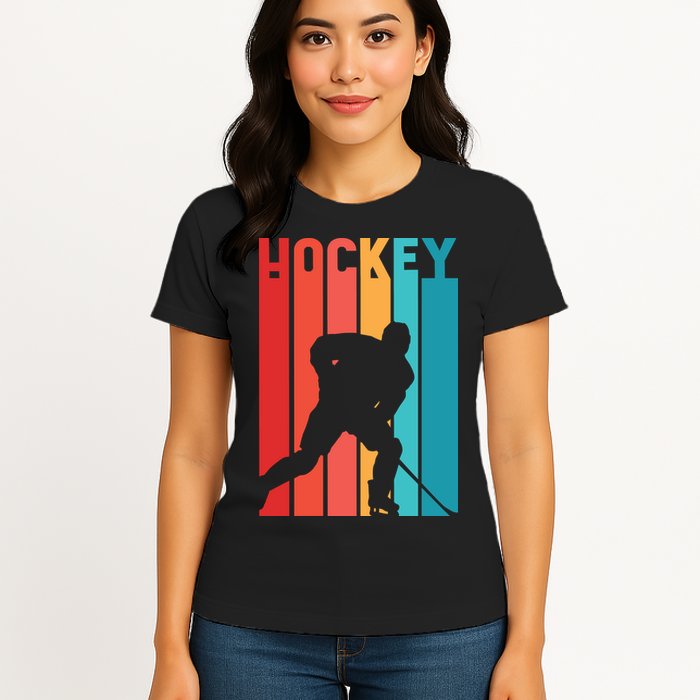 Retro Hockey Womens T-Shirt