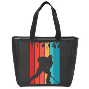 Retro Hockey Zip Tote Bag