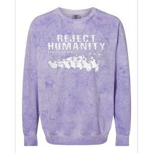 Reject Humanity Return To Frogfunny Costume Nature Lovers Colorblast Crewneck Sweatshirt