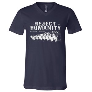 Reject Humanity Return To Frogfunny Costume Nature Lovers V-Neck T-Shirt