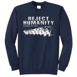 Reject Humanity Return To Frogfunny Costume Nature Lovers Tall Sweatshirt