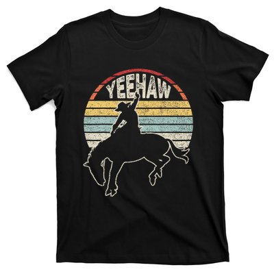 Retro Horse Riding Yeehaw Rodeo Cowboy Western Country T-Shirt