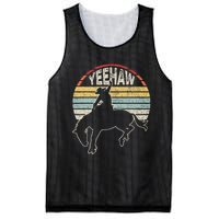 Retro Horse Riding Yeehaw Rodeo Cowboy Western Country Mesh Reversible Basketball Jersey Tank