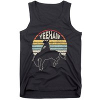 Retro Horse Riding Yeehaw Rodeo Cowboy Western Country Tank Top