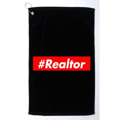 Realtor Hashtag Realtor Real Estate Agent Broker Golf Towel