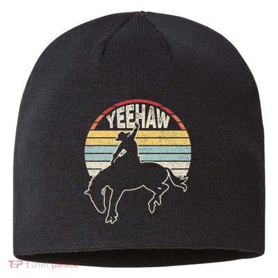 Retro Horse Riding Yeehaw Rodeo Cowboy Western Country Sustainable Beanie