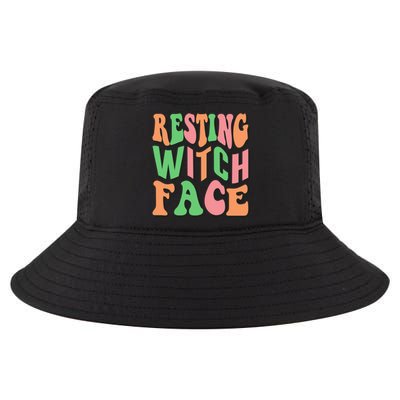 Retro Halloween Resting Witch Face Gift Cool Comfort Performance Bucket Hat