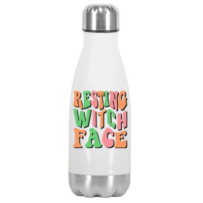 Retro Halloween Resting Witch Face Gift Stainless Steel Insulated Water Bottle