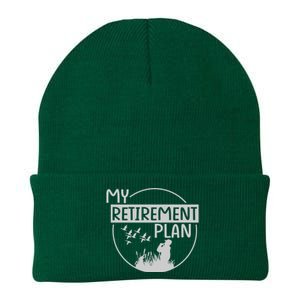 Retired Hunting Retirement Plan Gift Knit Cap Winter Beanie