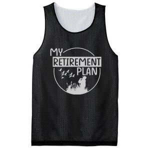 Retired Hunting Retirement Plan Gift Mesh Reversible Basketball Jersey Tank