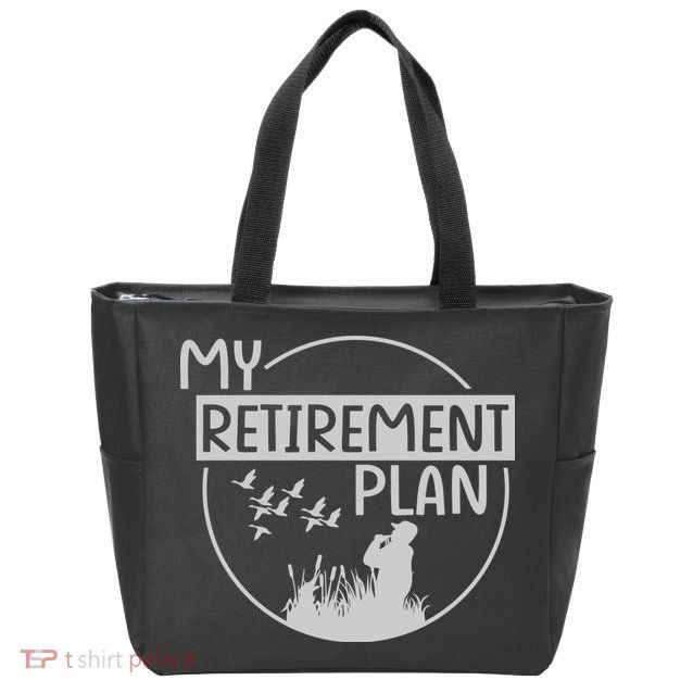 Retired Hunting Retirement Plan Gift Zip Tote Bag