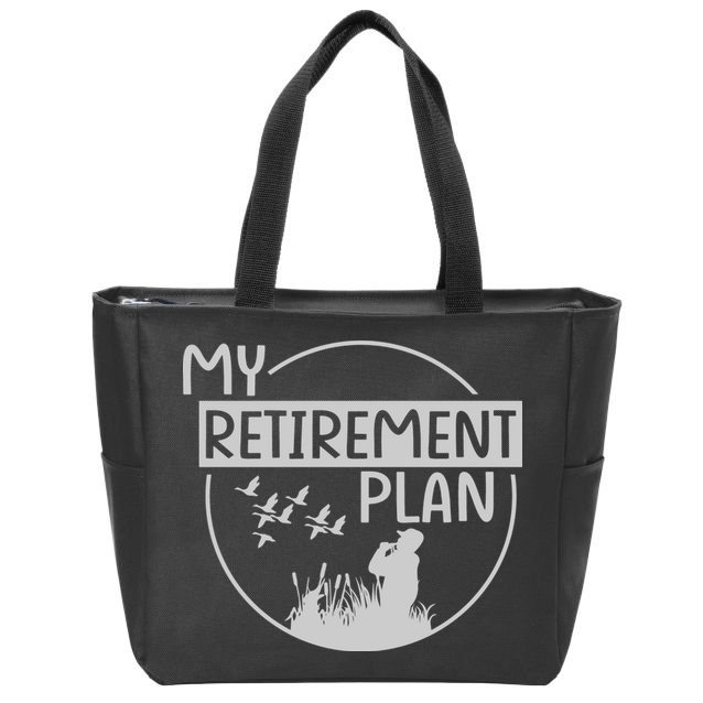 Retired Hunting Retirement Plan Gift Zip Tote Bag