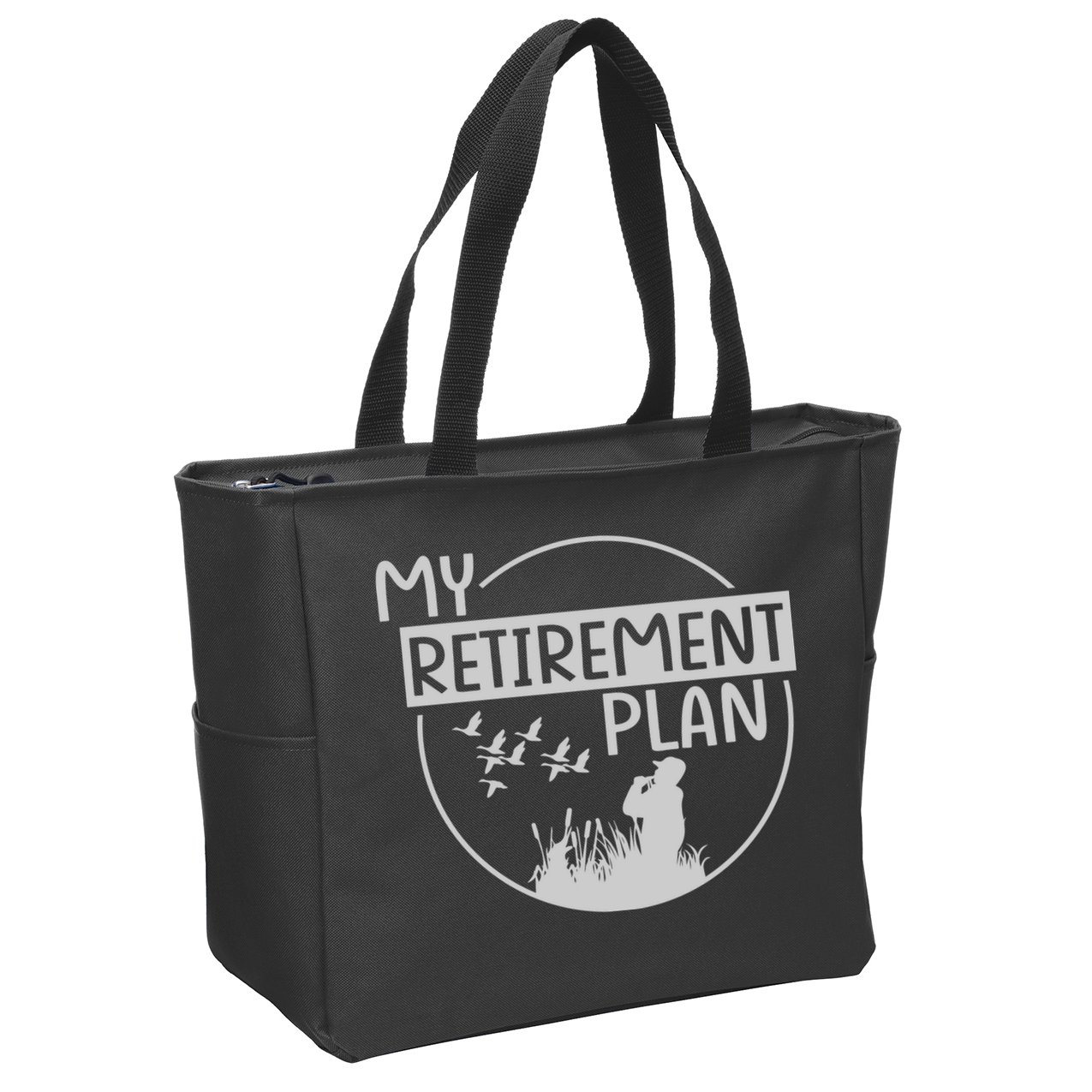 Retired Hunting Retirement Plan Gift Zip Tote Bag