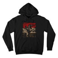 Retro Horse Riding Western Cowboy Tall Hoodie