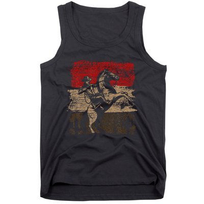 Retro Horse Riding Western Cowboy Tank Top