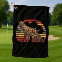 Retro Hyena Golf Towel