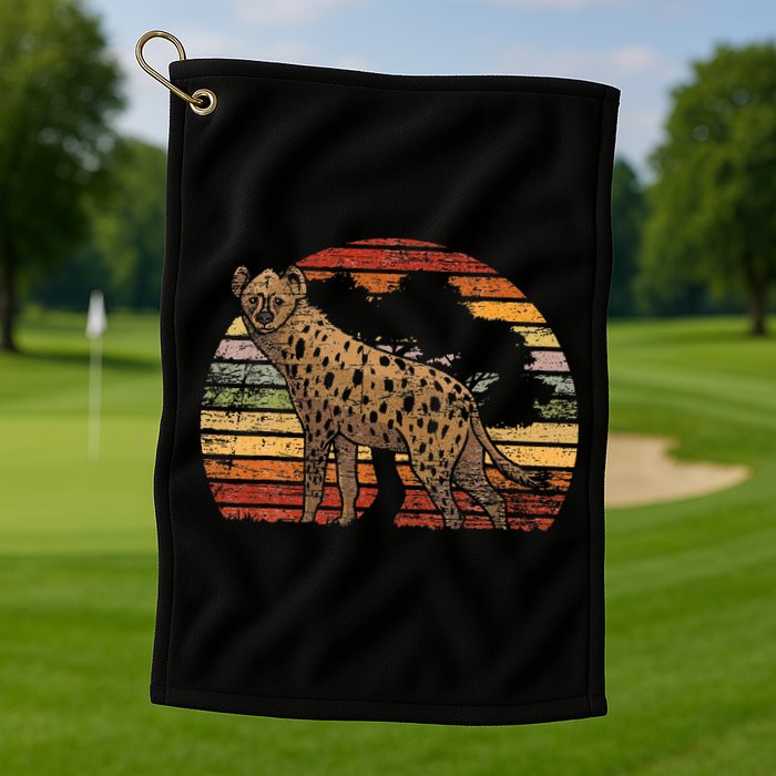 Retro Hyena Golf Towel