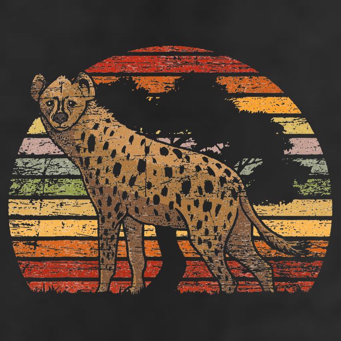 Retro Hyena Golf Towel