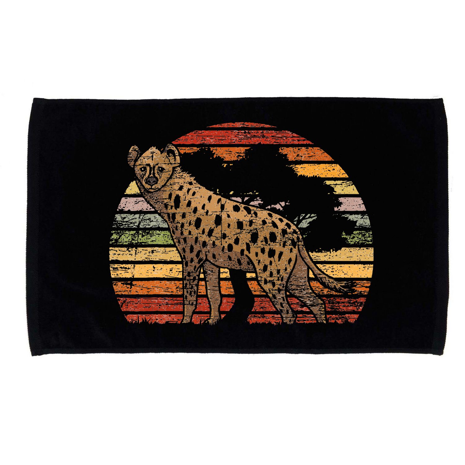 Retro Hyena Microfiber Hand Towel