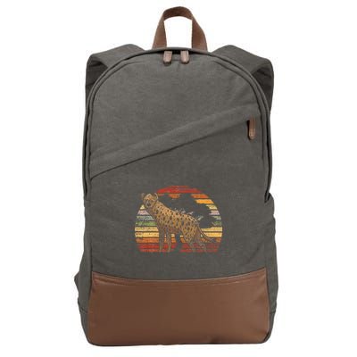 Retro Hyena Cotton Canvas Backpack
