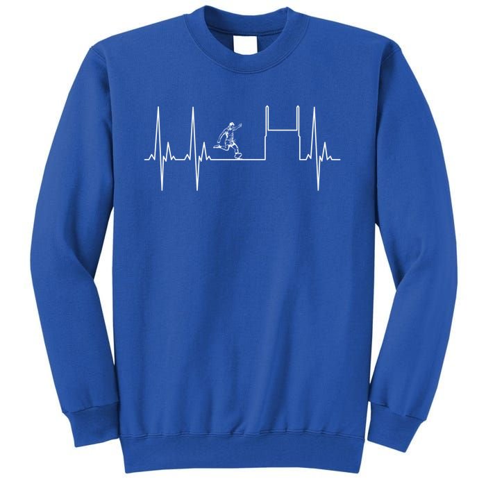 Rugby Heartbeat Rugby Player Fan Cool Gift Tall Sweatshirt