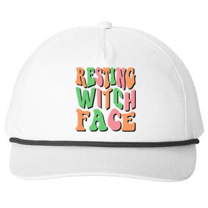 Retro Halloween Resting Witch Face Gift Snapback Five-Panel Rope Hat