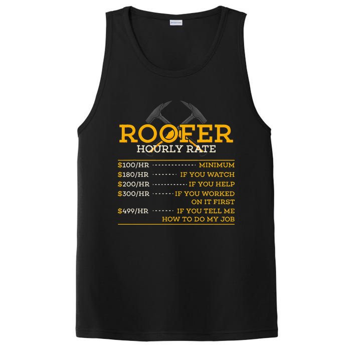 Roofer Hourly Rate Funny Roofer Gift PosiCharge Competitor Tank