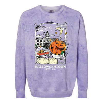 Retro Halloween Colorblast Crewneck Sweatshirt