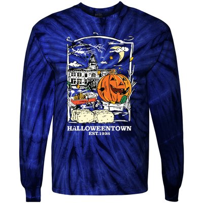 Retro Halloween Tie-Dye Long Sleeve Shirt