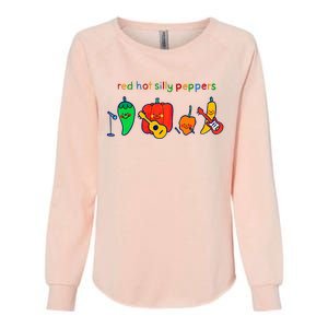 Red Hot Silly Peppers Funny Womens California Wash Sweatshirt