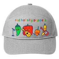 Red Hot Silly Peppers Funny 7-Panel Snapback Hat