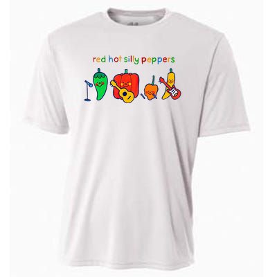 Red Hot Silly Peppers Funny Cooling Performance Crew T-Shirt