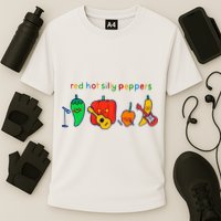 Red Hot Silly Peppers Funny Cooling Performance Crew T-Shirt