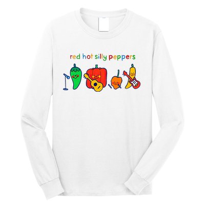 Red Hot Silly Peppers Funny Long Sleeve Shirt