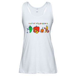 Red Hot Silly Peppers Funny Ladies Essential Flowy Tank