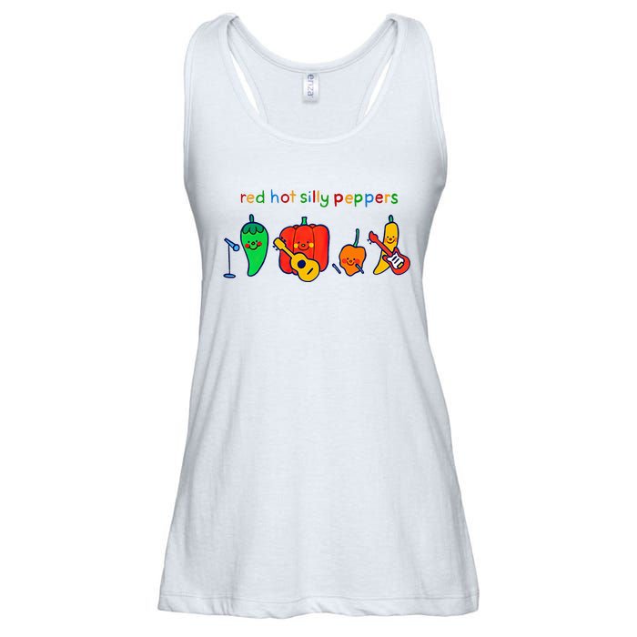 Red Hot Silly Peppers Funny Ladies Essential Flowy Tank